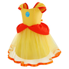 The Super Mario Bros. Daisy Kids Girls Cosplay Costume Dress Halloween Carnival Party Suit