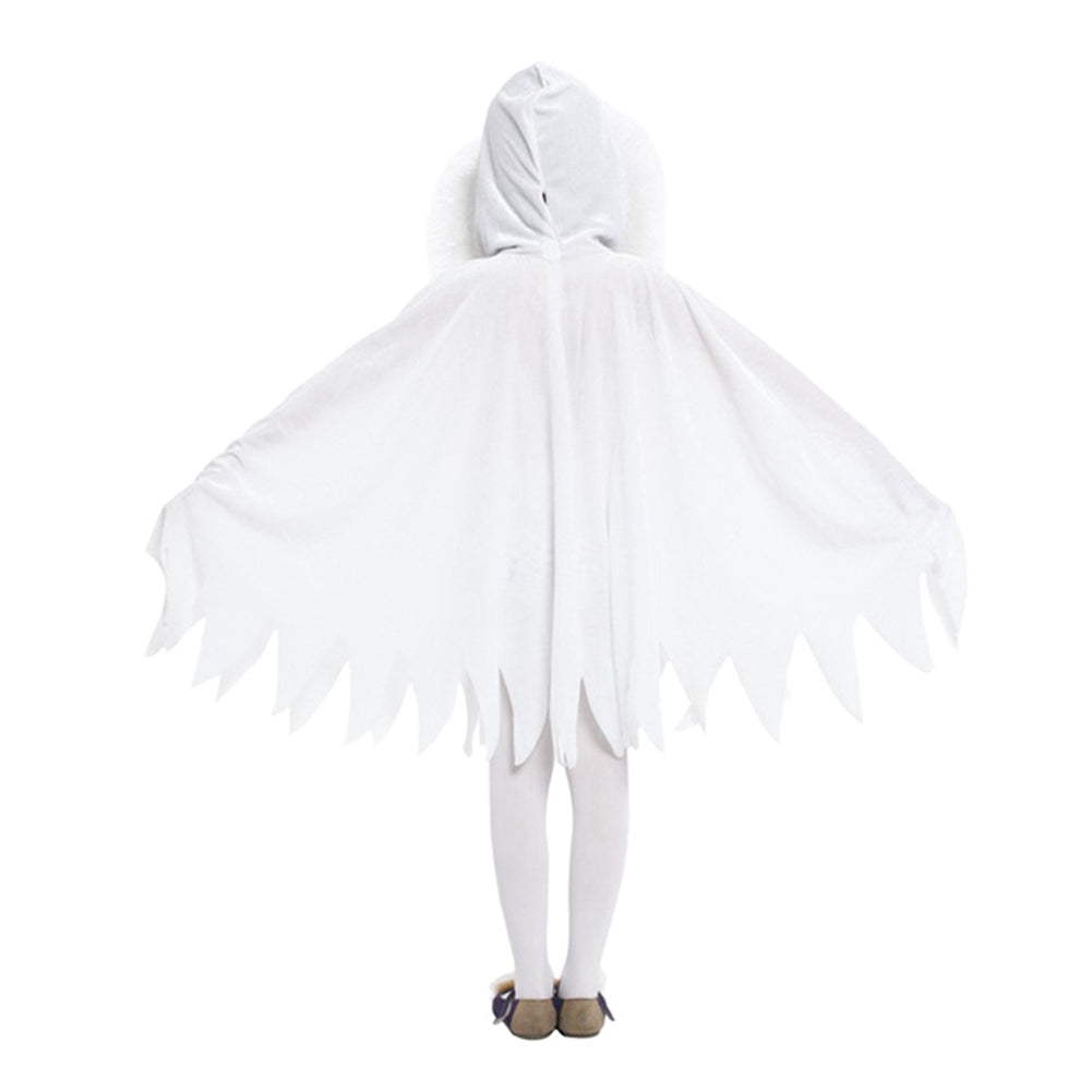 White Ghost Kids Children Cosplay Costume Cloak Outfits Halloween Carnival Suit
