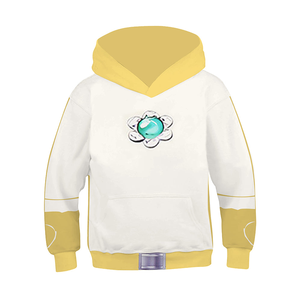 The Super Mario Bros. Peach Cosplay Yellow Hoodie 3D Printed Hooded Sweatshirt Kids Children Casual Streetwear Pullover