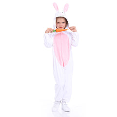 Easter Bunny Rabbit Kids Children Cute Cartoon Pajamas Cosplay Jumpsuit Costume Fancy Outfits Halloween Carnival Suit