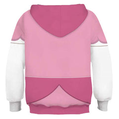 The Super Mario Bros. Peach Kids Girls Cosplay Hoodie Printed Hooded Sweatshirt Casual Streetwear