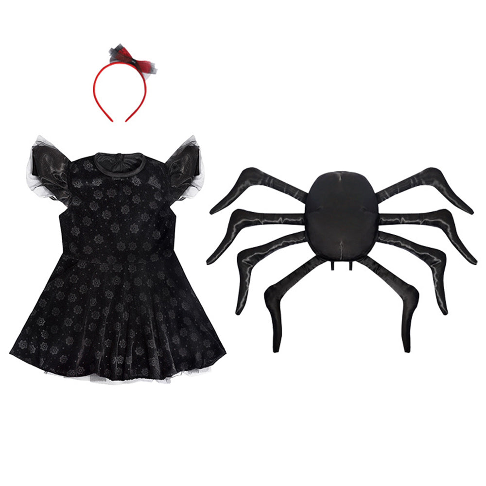 Eight Legged Spider Kids Girls Cosplay Dress Halloween Carnival Costume
