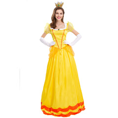 Super Mario Bros Daisy Adult Cosplay Costume Outfits Halloween Carnival Suit