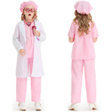 Doctor Pink KIds Cosplay Costume  Kids Pink Clothes Outfits Halloween Carnival Party Disguise Suit