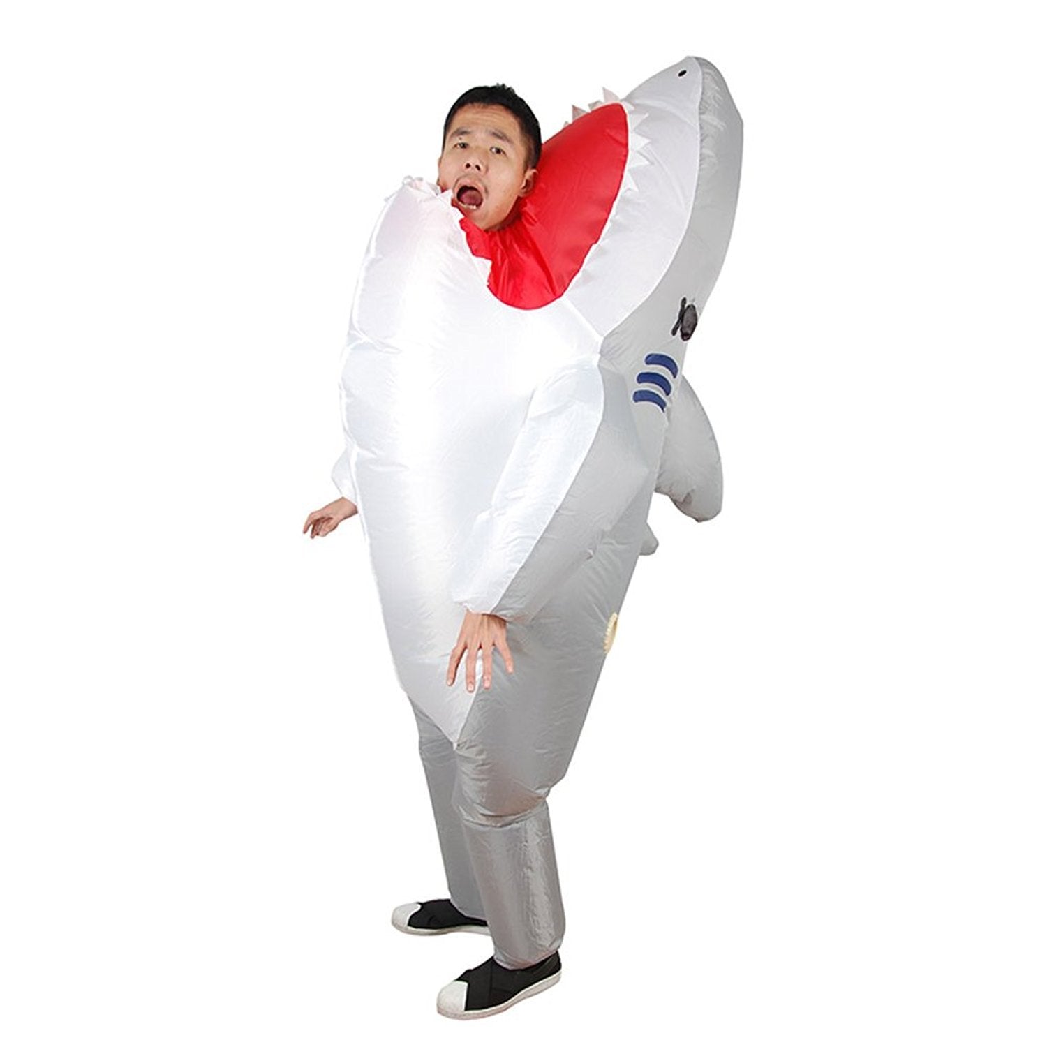Adults Halloween Inflatable Cartoon Shark Cosplay Costume - INSWEAR