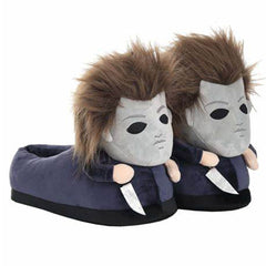 Halloween Michael Myers Hoome Warm Plush Cosplay Sliper Shoes Halloween Carnival Costume Accessories Gifts