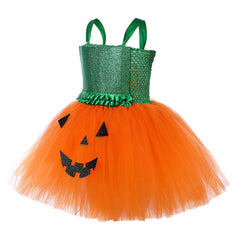 Halloween Pumpkin Kids Girls Cosplay Dress Halloween Carnival Costume