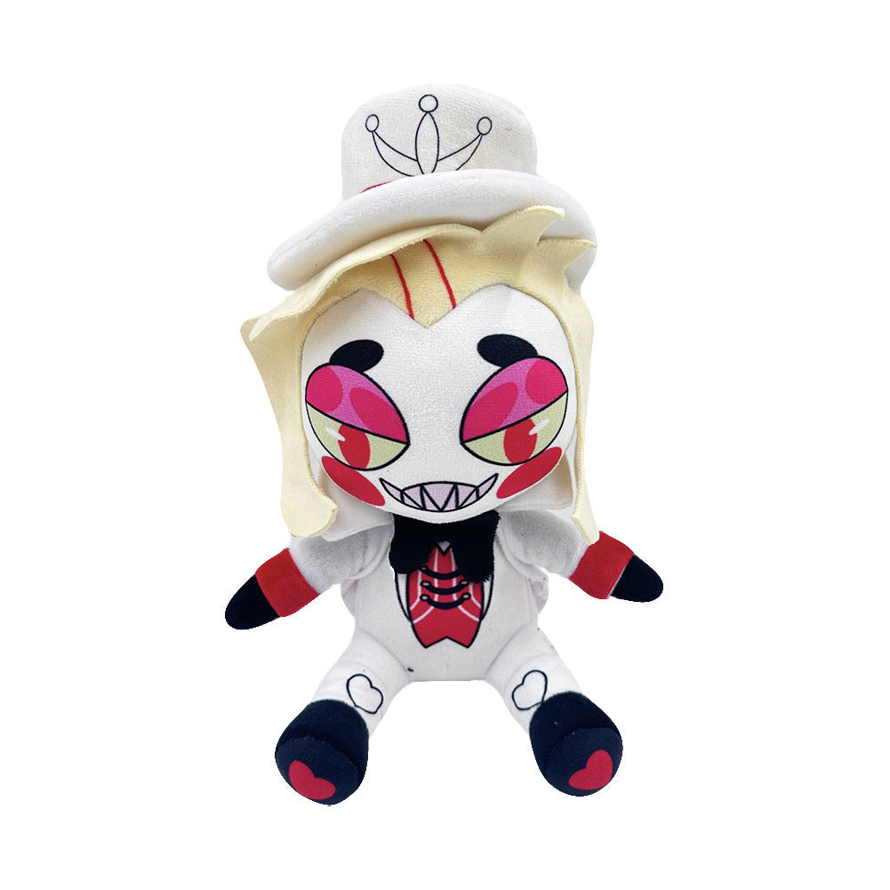Hazbin Hotel 28 CM Lucifer Morningstar Cosplay Plush Toys Cartoon Soft Stuffed Dolls Mascot Birthday Xmas Gift
