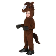 Horse Kids Children Cosplay Costume One-piece Plush Jumpsuit Outfits Halloween Carnival Suit