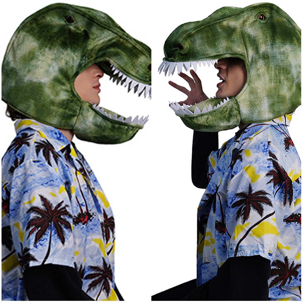 Jurassic World Dinosaur Cosplay Latex Mask Halloween Masquerade Accessories Cosplay Props
