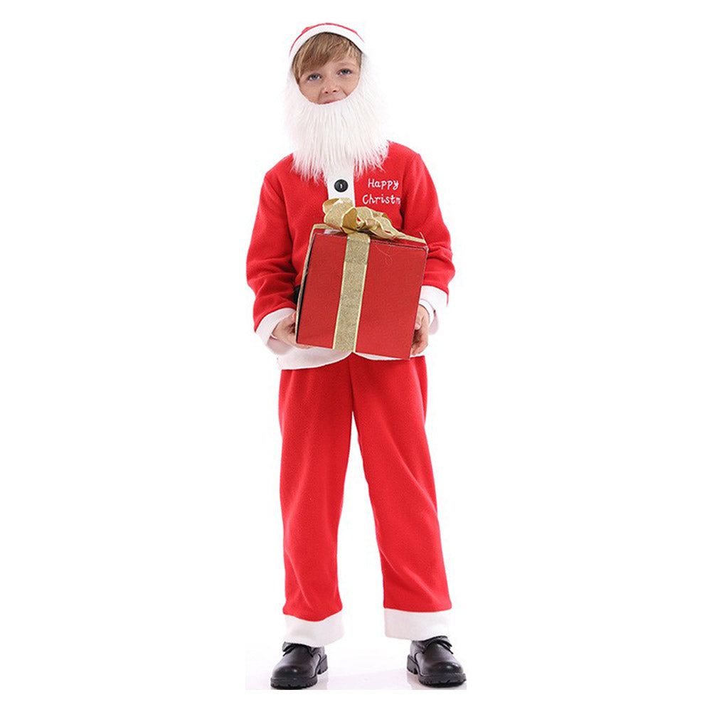 Kids Boys Christmas Santa Claus Cosplay Costume Outfits Christmas Carnival Suit
