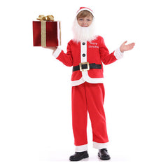 Kids Boys Christmas Santa Claus Cosplay Costume Outfits Christmas Carnival Suit