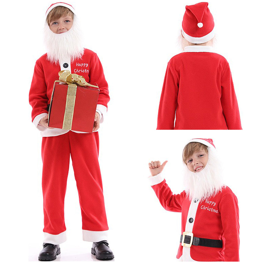 Kids Boys Christmas Santa Claus Cosplay Costume Outfits Christmas Carn ...