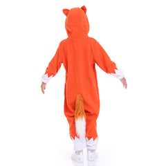 Kids Children Fox Cute Cartoon Pajamas Cosplay Jumpsuit Costume Fancy Outfits Halloween Carnival Suit