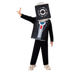 Kids Children Horror Game Skibidi Toilet Peaker Man Cosplay Costume Outfits Halloween Carnival Suit