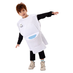 Kids Children Horror Game Toilet man Cosplay Costume Outfits Halloween Carnival Suit