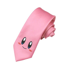 Kirby Game Cosplay Pink Necktie Outfits Halloween Carnival Costume Acccessories