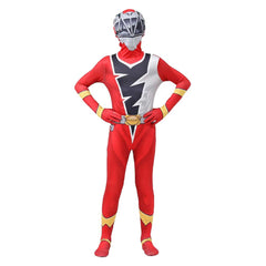 Mighty Morphin Power Rangers Master Red Kids Kyoryu Sentai Zyuranger Cosplay Costume Jumpsuit Fancy Outfit Halloween Carnival Suit