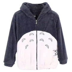 My Neighbor Totoro Totoro Kids Padded Hoodies Printed Hooded Sweatshirt Casual Streetwear Zip Up Hoodie