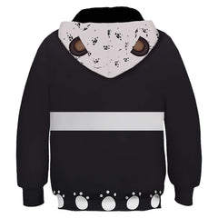 One Piece Bartholemew Kuma Kids Cosplay Printed Hoodie Hooded Sweatshirt Casual Zip Up Hoodie