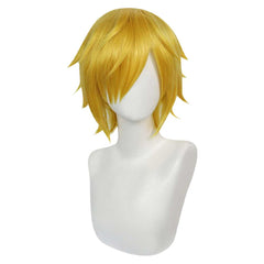 One Piece Sanji Cosplay Wig Heat Resistant Synthetic Hair Carnival Halloween Party Props Accessories