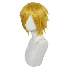 One Piece Sanji Cosplay Wig Heat Resistant Synthetic Hair Carnival Halloween Party Props Accessories