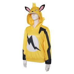 Palworld Grizzbolt Thunder Bear Original Design Adult Cosplay Printed Hoodie Hooded Sweatshirt Casual Pullover Hoodie