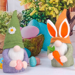 3pcs/Set Easter Bunny Faceless Gnome Decoration Dwarf Handmade Plush Cartoon Kids Toys Doll Soft Stuffed Dolls Mascot Birthday Xmas Gift