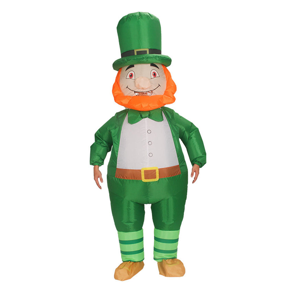 St. Patrick's Day Green Blowup Fancy Cosplay Inflatable Costume Men Women Cartoon Party Dressup Halloween Carnival Party Suit