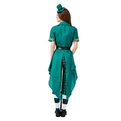 St. Patrick's Day Irish Leprechaun Adult Women Uniform Dress Up Cosplay Costume Outfits Halloween Carnival Party Suit  