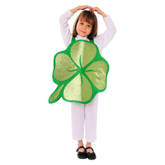 St. Patrick's Day Kids Children Girls Ireland Saint Patrick Four Leaves Clover Cosplay Costume Outfits Halloween Carnival Suit