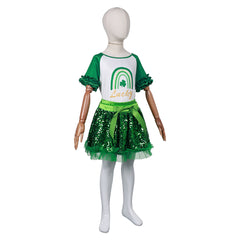 St. Patrick's Day Kids Girls Tutu Dress Skirt Set Cosplay Costume Outfits Halloween Carnival Suit