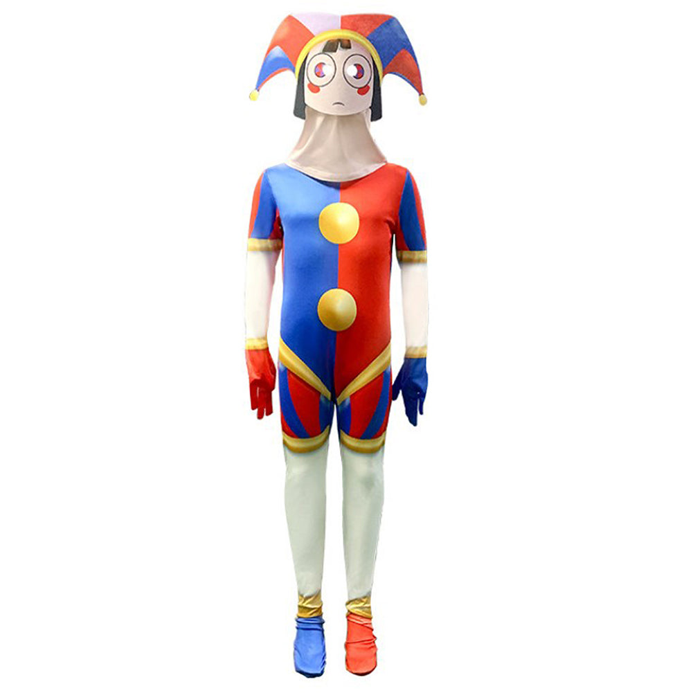 The Amazing Digital Circus Pomni Kids Cosplay Costume Jumpsuit Outfits Halloween Carnival Suit