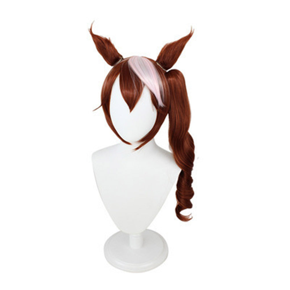 Uma Musume: Pretty Derby Tokai Teiou Cosplay Wig Heat Resistant Synthetic Hair Carnival Halloween Party Props Accessories