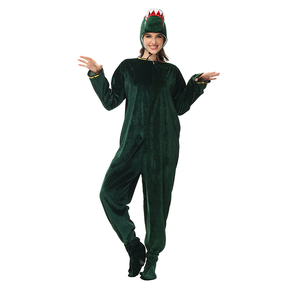 Unisex Crocodile Cosplay Jumpsuit Costume Outfits Halloween Carnival Suit