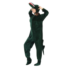 Unisex Crocodile Cosplay Jumpsuit Costume Outfits Halloween Carnival Suit