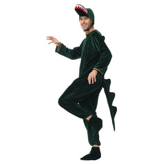 Unisex Crocodile Cosplay Jumpsuit Costume Outfits Halloween Carnival Suit