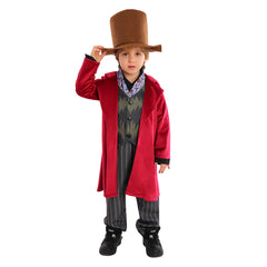 Wonka Movie Kids Children Cosplay Costume Outfits Halloween Carnival Suit